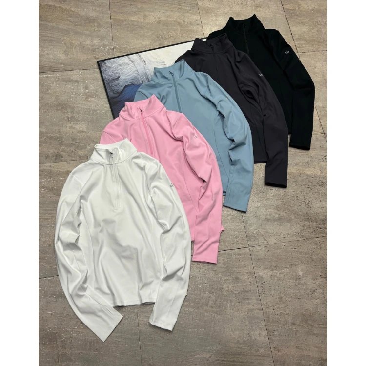 Unbranded Performance Half-Zip Long Sleeve Running Tops - 004074
