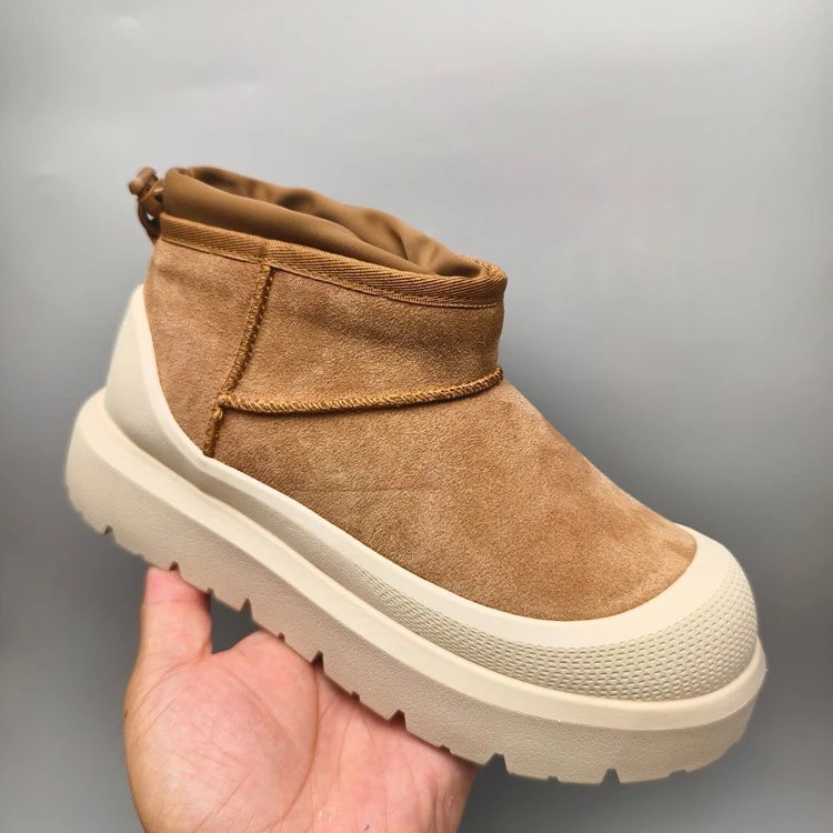 UGG Boots Suede ankle snow with platform lug soles image 4