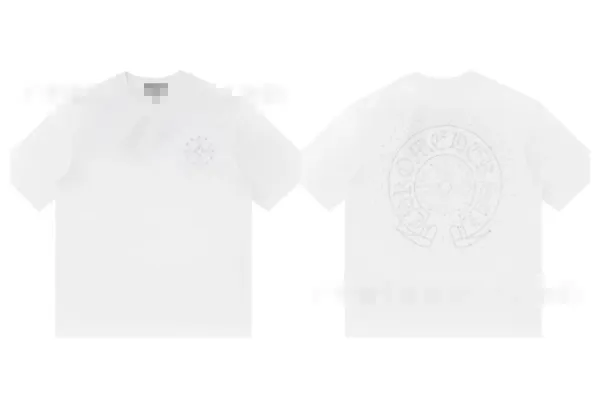 Chrome Hearts Crystal Embroidered White T-Shirt - 1