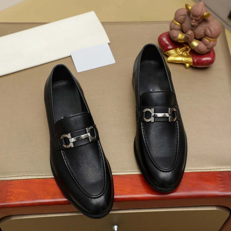 Design Horsebit Loafer Black Leather Loafers - 3