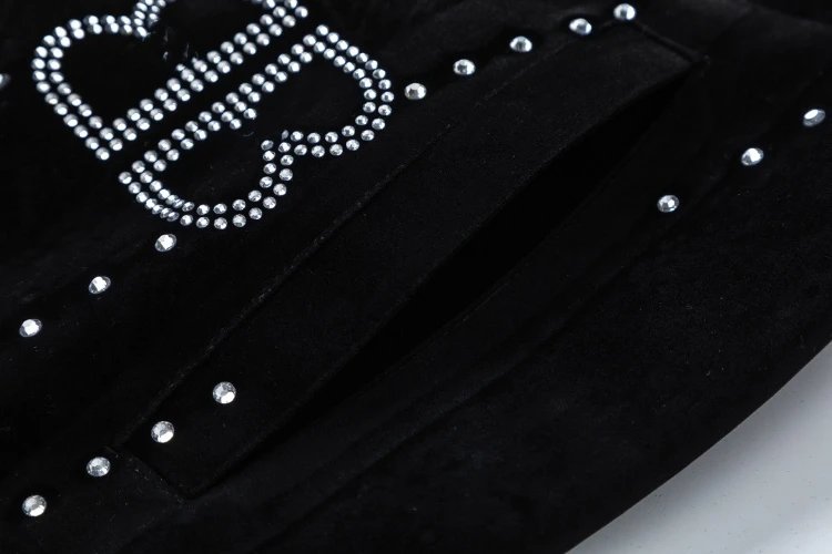 Balenciaga Jackets Rhinestone Velvet Zip Jacket image 4