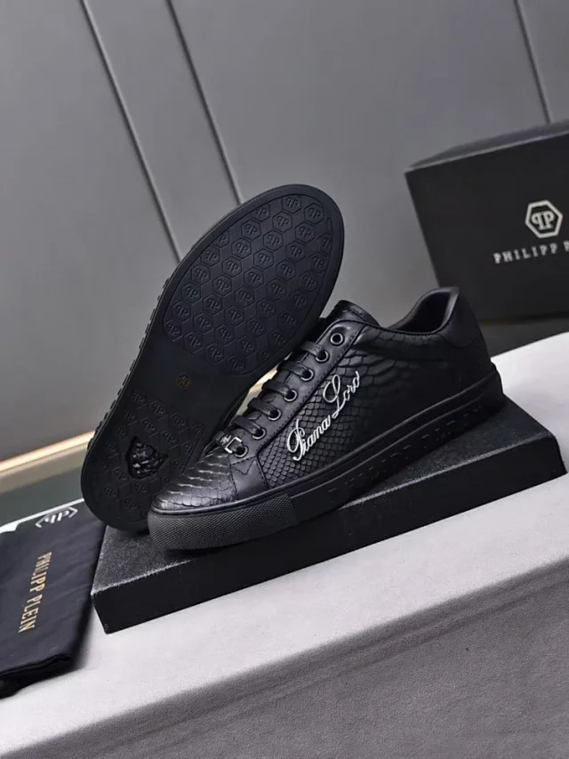 Philipp Plein Sneakers Low-Top Snakeskin-Embossed Lace-Up product detail image 3