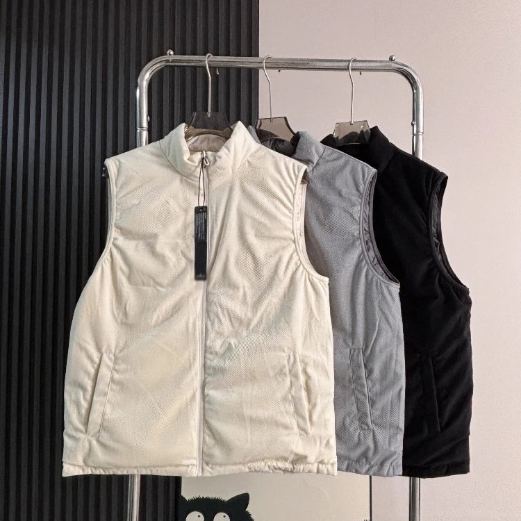 Unbranded Vests Reversible stand-collar quilted down vest image 2