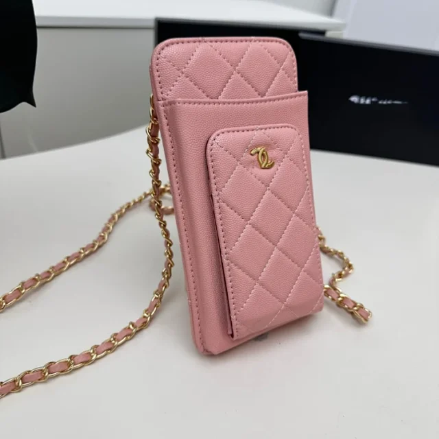 Chanel Crossbody Bags Quilted Phone Wallet with Chain Strap product detail image 2