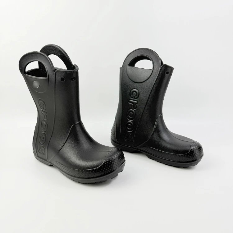 Crocs Handle It Rain Boot Pink Kids Boots - 6
