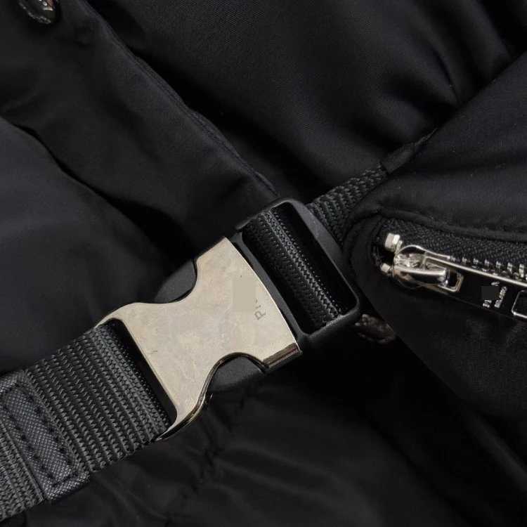 Prada Jackets Hooded quilted puffer jacket with detachable waist bag belt image 5