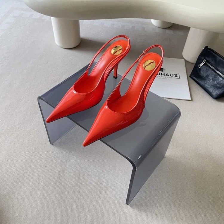 Unbranded High Heels Pointed-Toe Patent Slingback Stiletto image 6