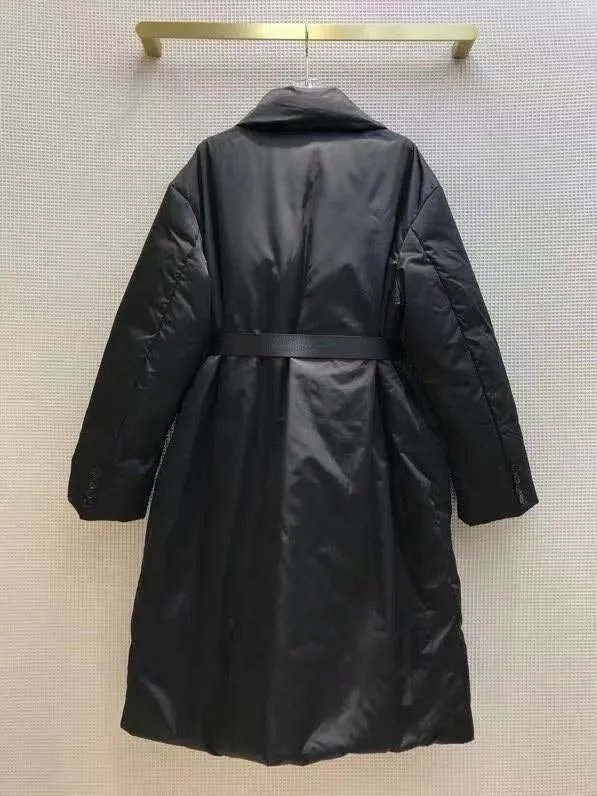 Prada Down Jackets Belted puffer jacket with flap pockets image 6