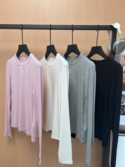 C Brand Minimalist Long-Sleeve Crewneck T-Shirt [4 styles]
