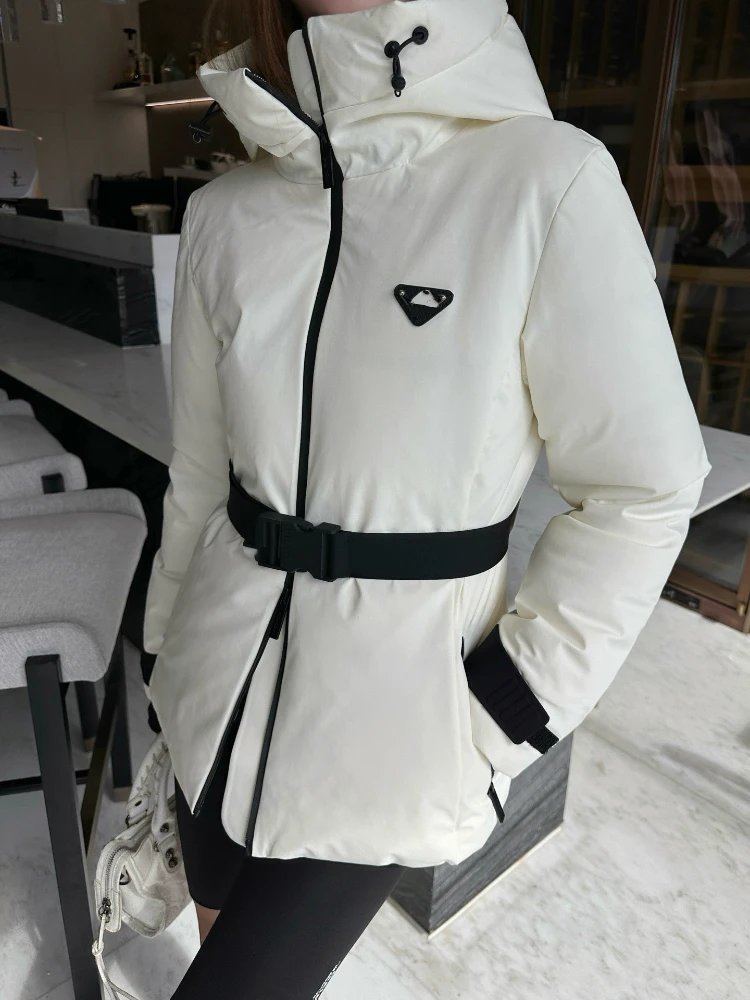 Unbranded Jackets Hooded belted padded ski jacket image 5