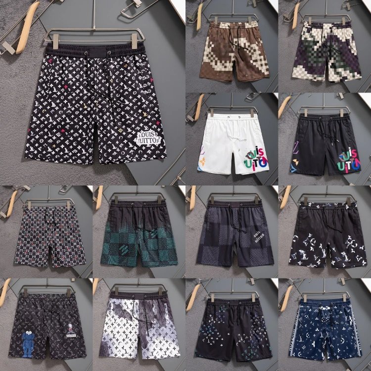 Louis Vuitton Monogram and Damier Print Drawstring Athletic Shorts Multi-Style Collection - 008328