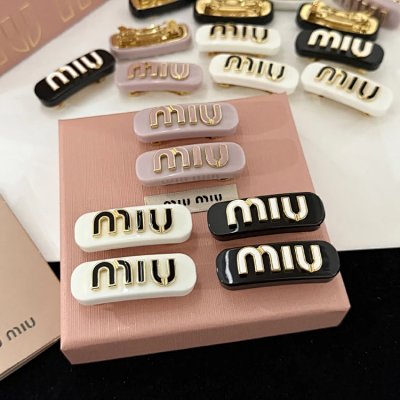 Miu Miu Logo Hair Clips [4 styles]