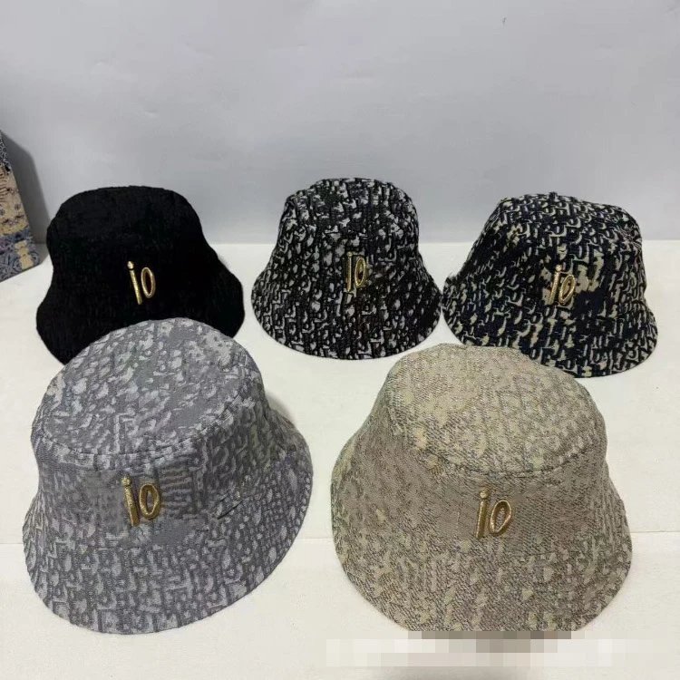 Dior Oblique Jacquard Metal Logo Bucket Hats - 007639