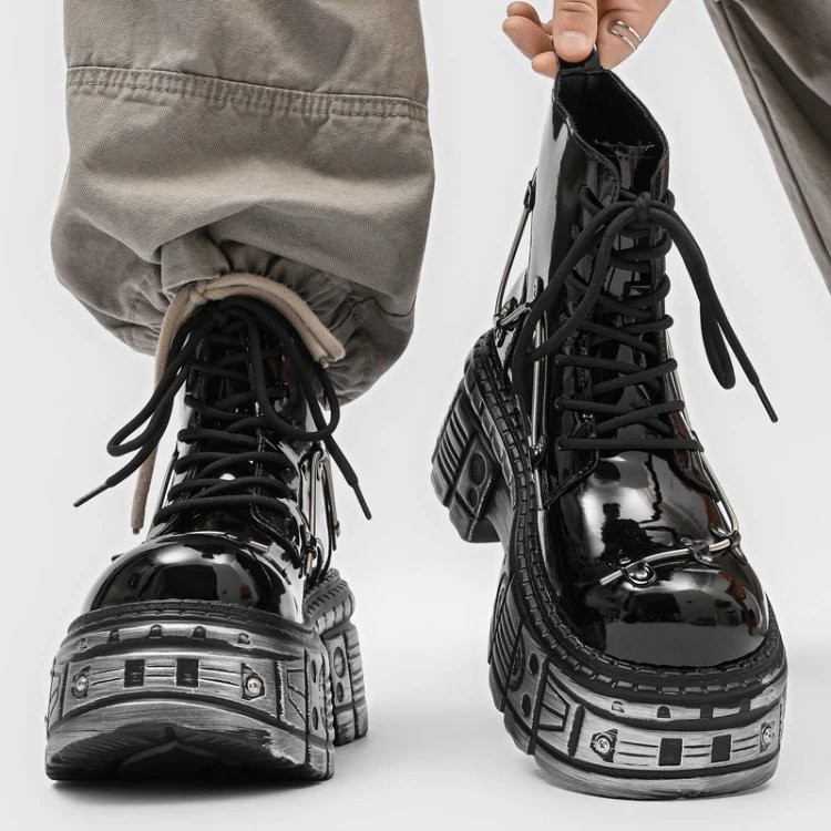 Unknown Brand Cyberpunk Platform Combat Boots listing image