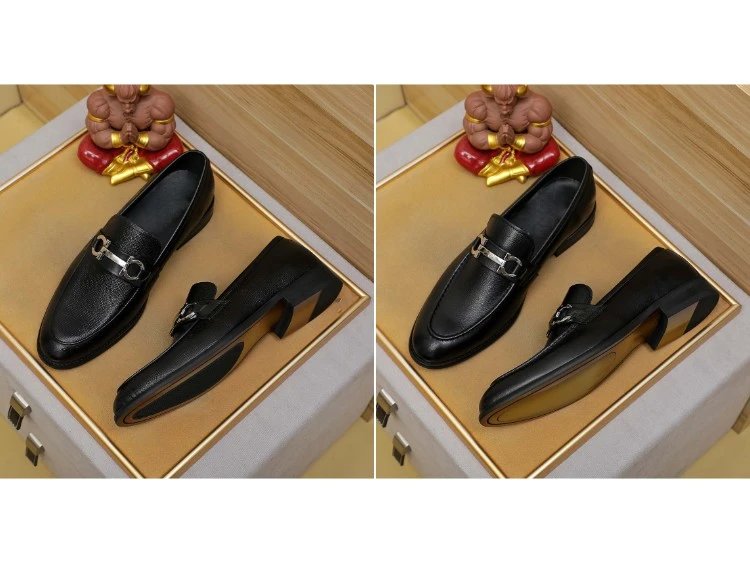 Design Horsebit Loafer Black Leather Loafers - 2