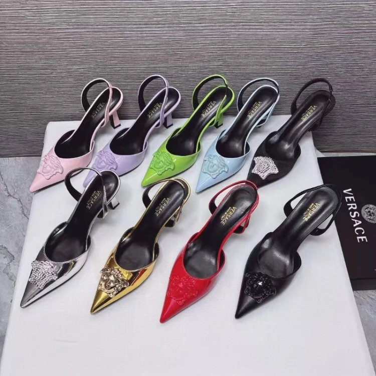 Versace Medusa Head Slingback Heels