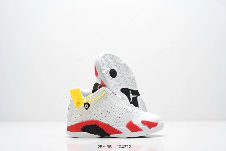 Jordan Sneakers Air 14 Kids' Basketball — White and red