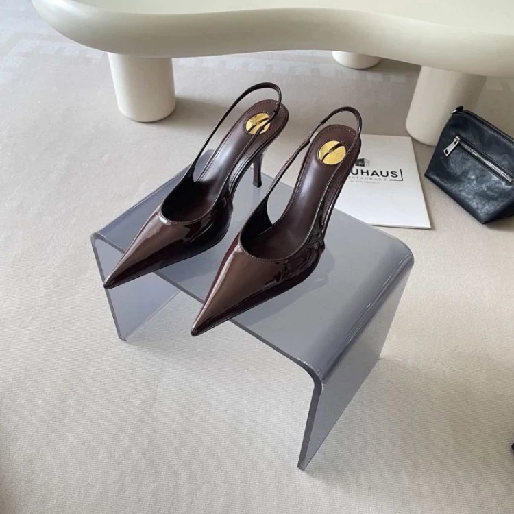 Unbranded High Heels Pointed-Toe Patent Slingback Stiletto image 3