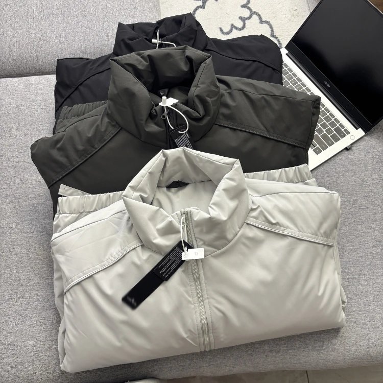 Stone Island Jackets Stand Collar Padded Jacket with Compass Sleeve Patch image 3