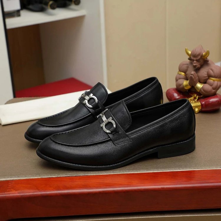 Design Horsebit Loafer Black Leather Loafers - 4