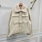 Louis Vuitton Monogram Embossed Sherpa Collar Jacket