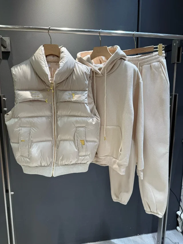 Schiaparelli Matching Sets Three-Piece Puffer Vest, Hoodie and Jogger Set product detail image 2
