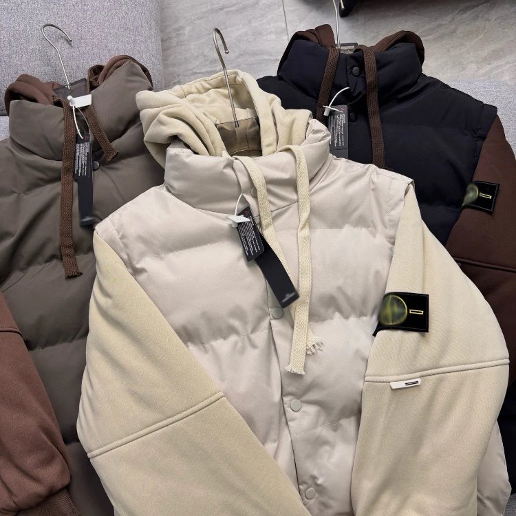 Unbranded Jackets Hooded Faux Two-Piece Padded Jacket image 2