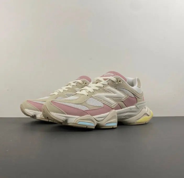 New Balance Sneakers Low-Top Lace-Up — Milk tea white pink