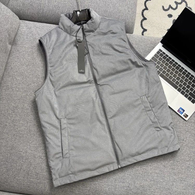 Unbranded Vests Reversible stand-collar quilted down vest image 4