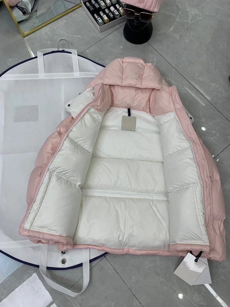 Unbranded Down Jackets Short Hooded Puffer Jacket with Flap Pockets image 6