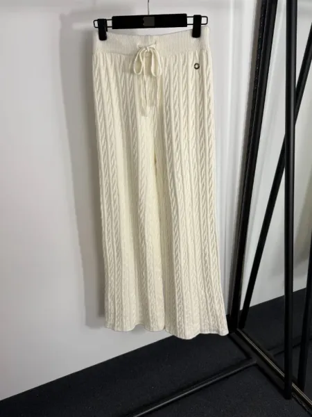 Design Cable Knit Sweater and Pants Set Burgundy - 4