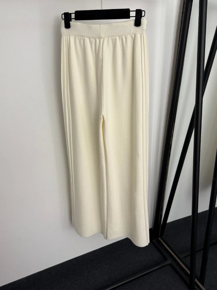 Unbranded Matching Sets 5406 collared half-zip knit top and drawstring wide-leg trousers image 5
