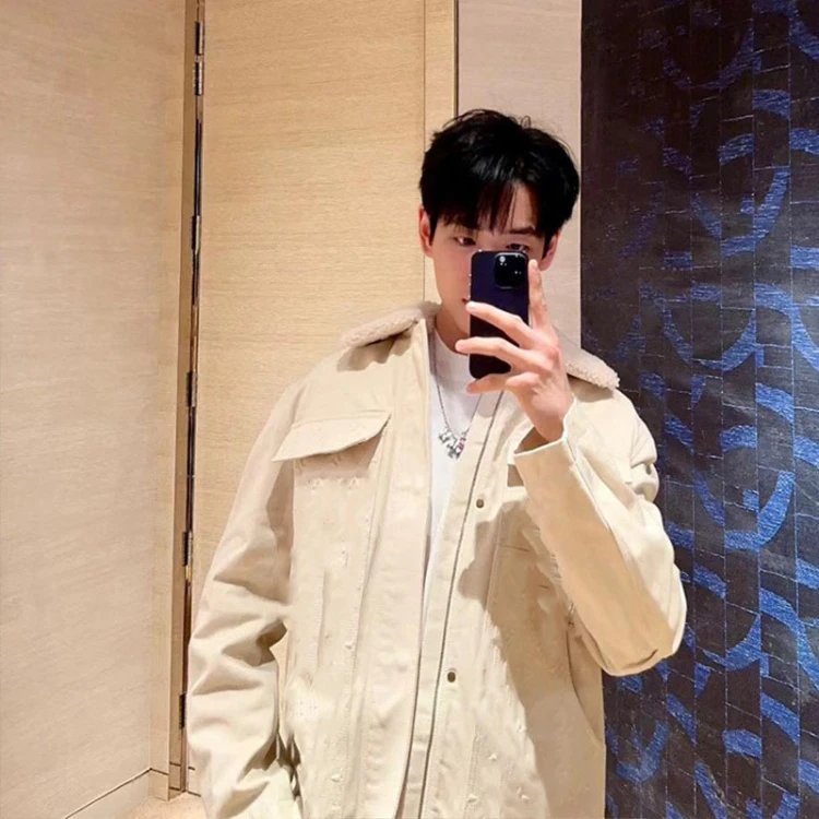 Louis Vuitton Jackets Embossed Monogram Shearling-Collar Jacket image 4