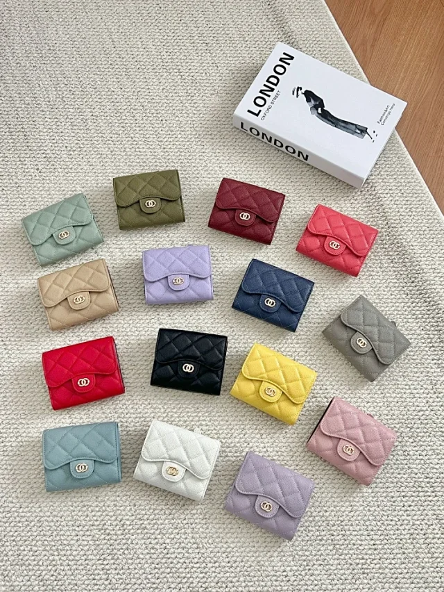 Unbranded Wallets & Card Holders Compact quilted flap coin wallet with zip pocket product detail image 1