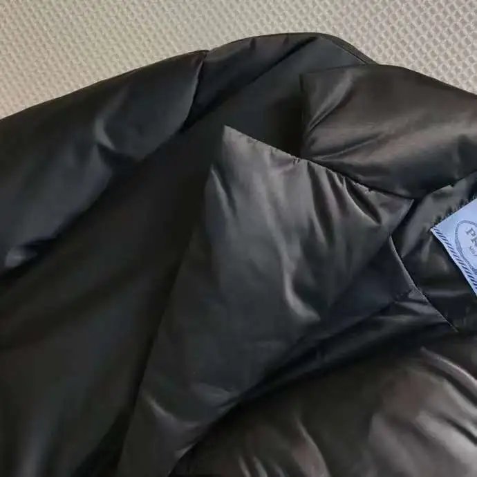 Prada Down Jackets Belted puffer jacket with flap pockets image 5