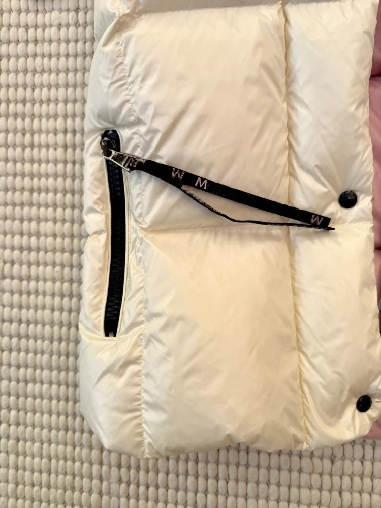 Moncler Vests Hooded quilted puffer vest with contrast shoulder panels image 5