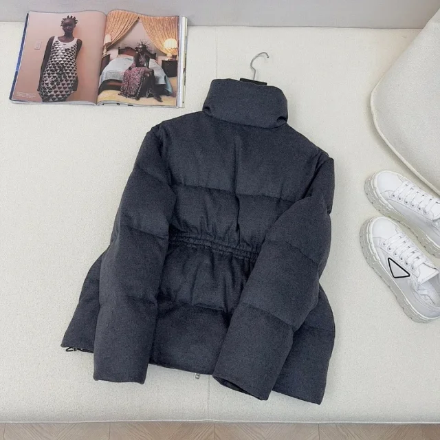 Prada Down Jackets Belted stand-collar puffer jacket product detail image 4