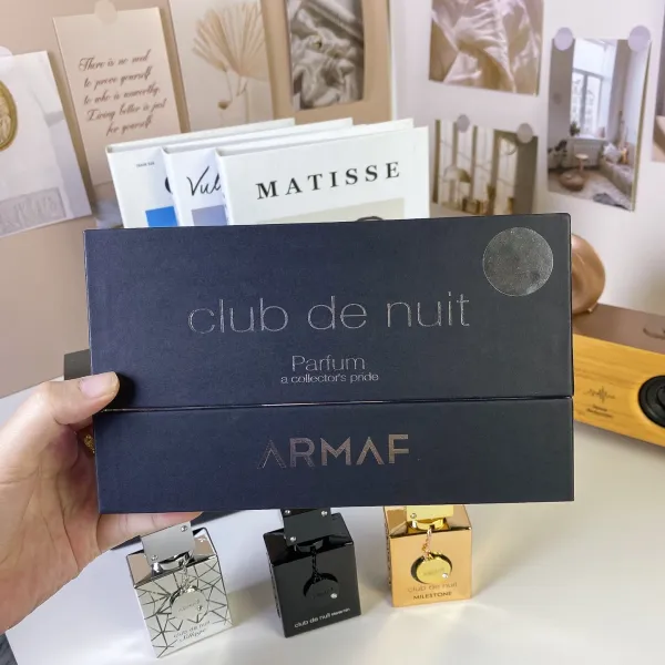 Design Armaf Club De Nuit Sillage Silver, Intense Man Black, and Milestone Gold Perfume - 6
