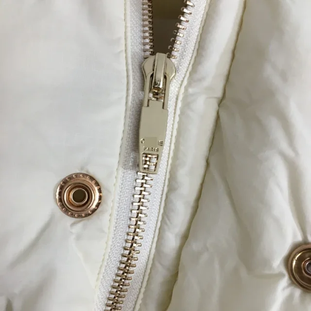 CELINE Down Jackets Hooded cropped puffer jacket with Triomphe logo patch product detail image 3