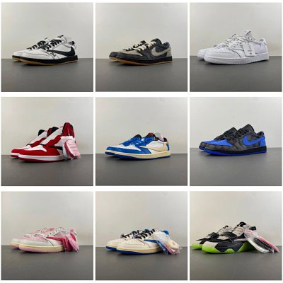 Nike Air Jordan 1 Low Travis Scott x Fragment Design Collaborative Sneakers [14 styles]