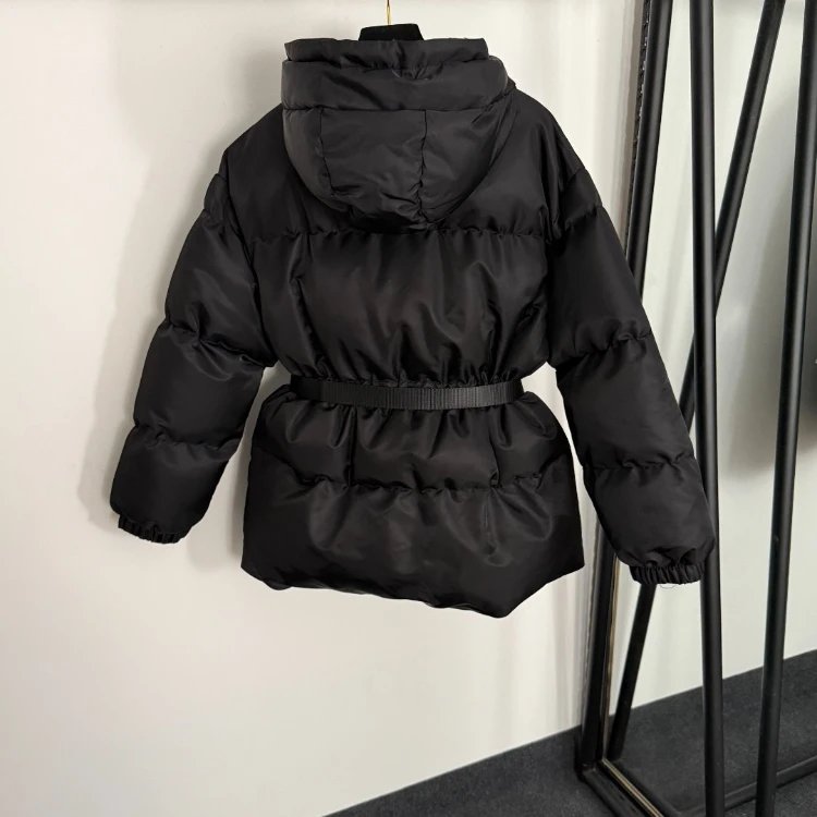 Prada Jackets Hooded quilted puffer jacket with detachable waist bag belt image 3