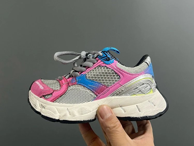 Balenciaga Sneakers Mesh Lace-Up Chunky — Blue pink