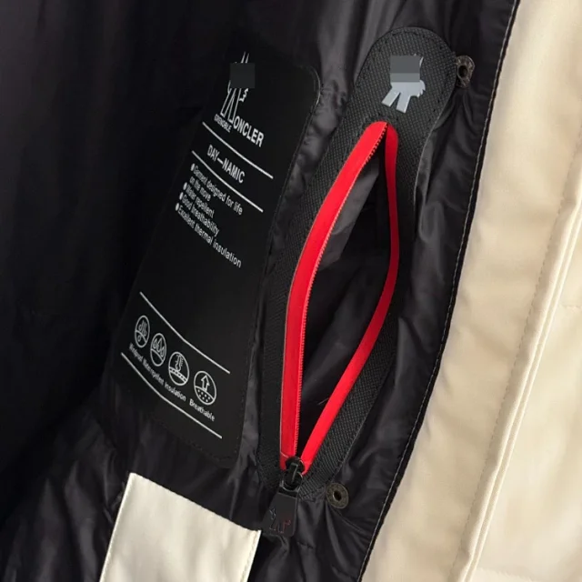 Moncler Down Jackets Belted hooded padded jacket with contrast cuffs product detail image 6