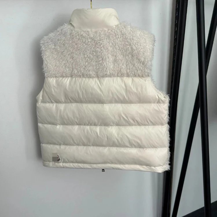 Moncler Vests Teddy Fleece Zip Vest with Padded Collar image 2
