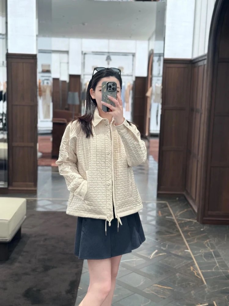 Unbranded Jackets Quilted collared jacket with drawstring hem image 4
