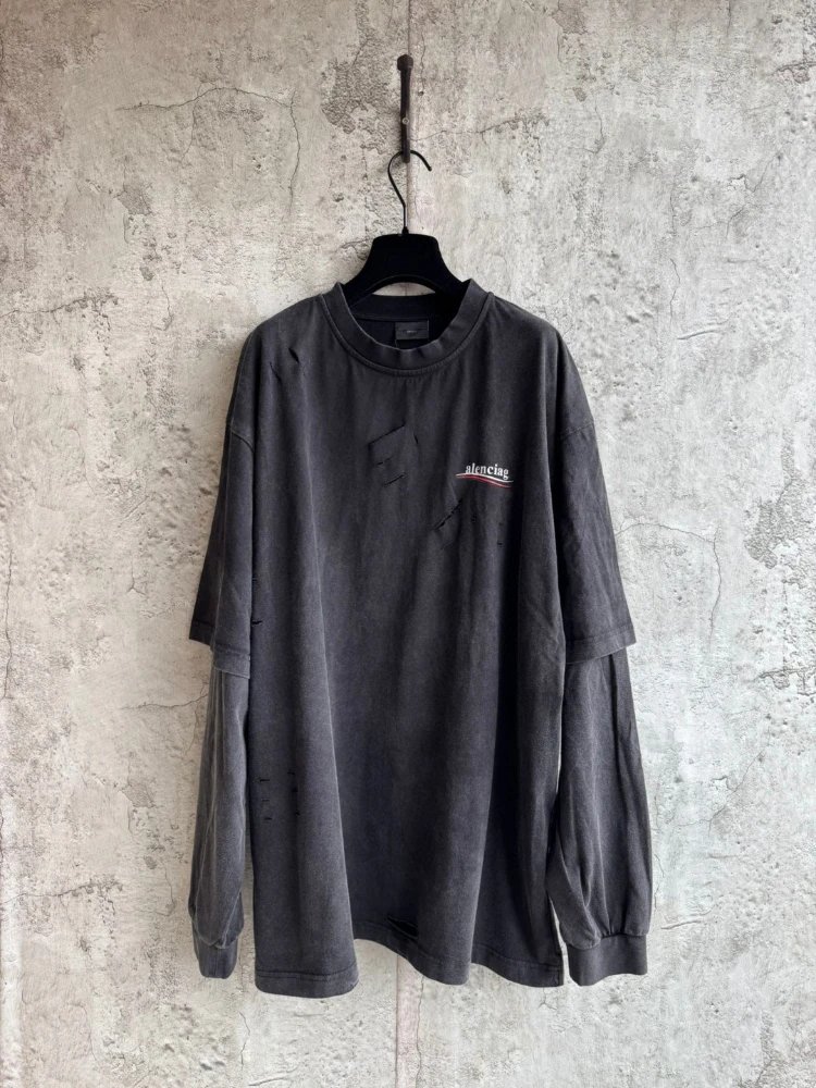 Balenciaga Hem Rip T-Shirt