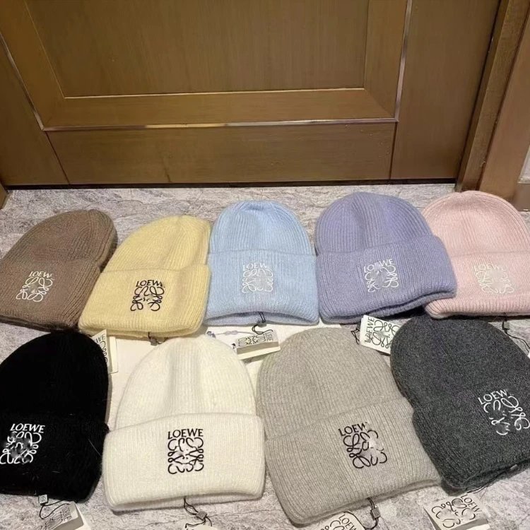 Loewe Anagram Logo Knit Beanie