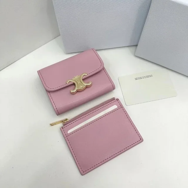 Celine Wallets & Card Holders Triomphe Flap Wallet with Detachable Zip Holder product detail image 6