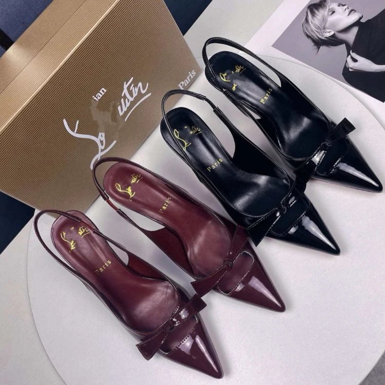 Christian Louboutin Butterfly Bow Slingback Heels