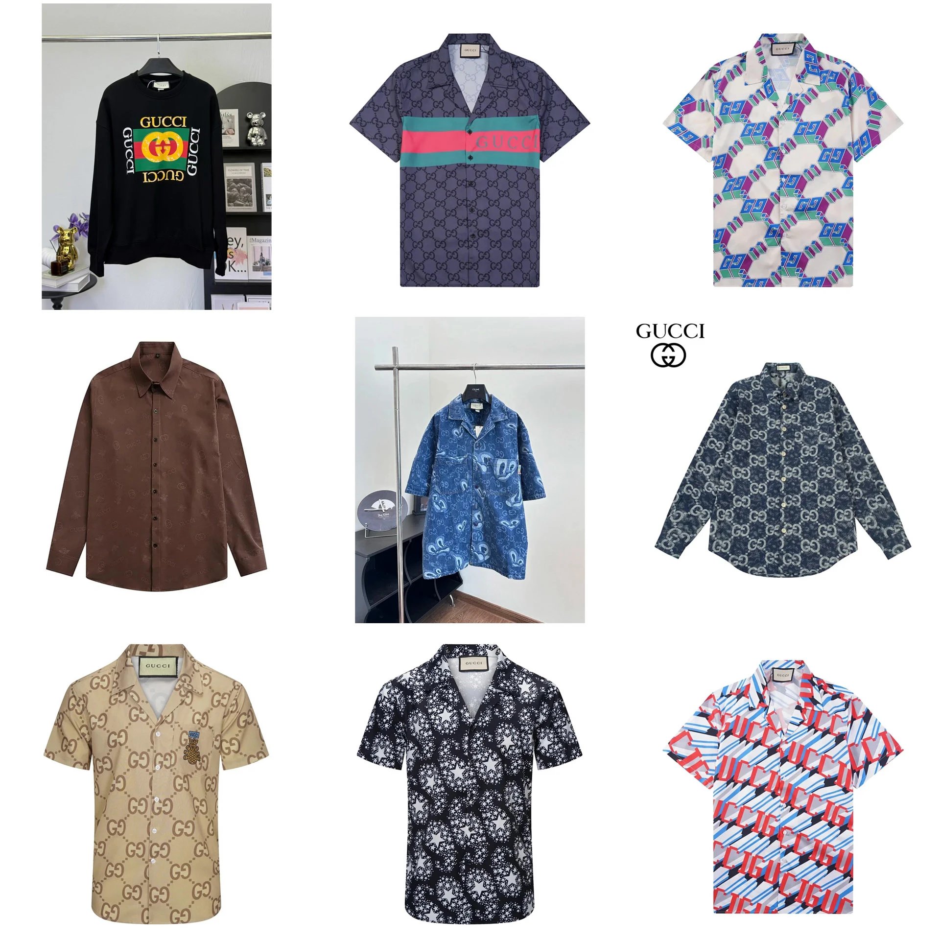 Gucci Interlocking GG Print Sweatshirt & Shirt Collection
